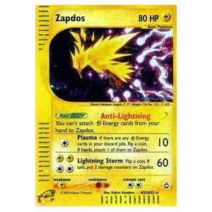  Pokemon   Zapdos (H32)   Aquapolis   Holofoil Toys 