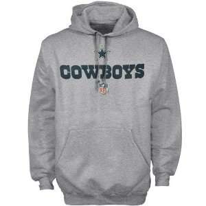   Dallas Cowboys Grey Reebok Lockup Hooded Sweatshirt: Sports & Outdoors