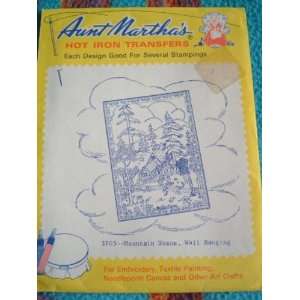   3705 MOUNTAIN SCENE, WALL HANGING HOT IRON TRANSFERS: Everything Else