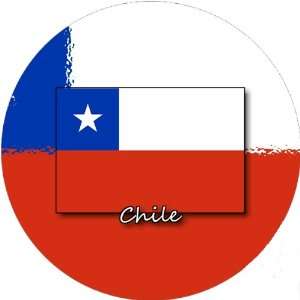  58mm Round Badge Style Fridge Magnet Chile Flag: Home 