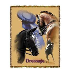  Horse Dressage cotton throw: Home & Kitchen