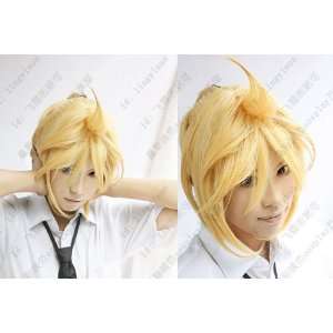  Vocaloid Kagamine Len Cosplay Party Costume Wig + Cap 