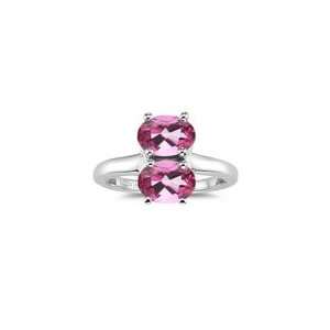  2.90 Cts Mystic Pink Topaz Ring in Silver 9.5: Jewelry