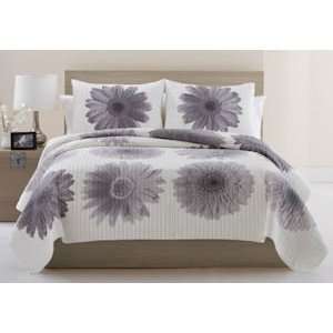  Photoreal Daisy Full / Queen Quilt with 2 Shams: Home 