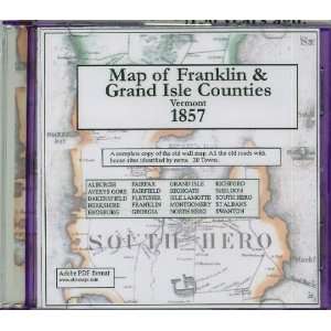  Map of the Counties of Franklin and Grand Isle, VT, 1857 