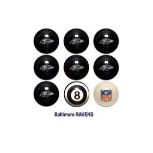   Ravens Billiards Ball Set(7 Team, 1 Cue,1 ~ 8 Ball): Sports & Outdoors