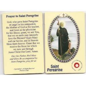  Saint Peregrine Holy Card with Relic 