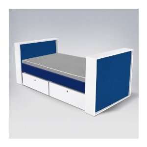  ducduc Alex Twin Size Trundle Bed with Snowboard Headboard 