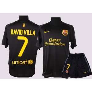  Barcelona 2012 David Villa Away Jersey Shirt & Shorts Size 