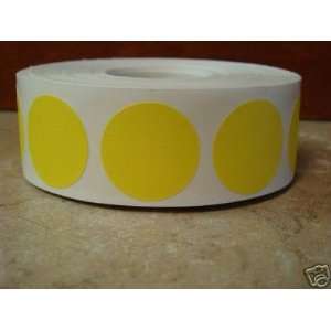 5100 1 inch Round Yellow Thermal Transfer Labels Stickers 