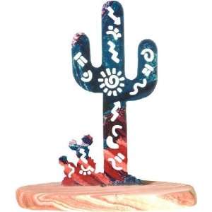  Lazart® 6 Story Cactus Metal Rock Art: Home & Kitchen