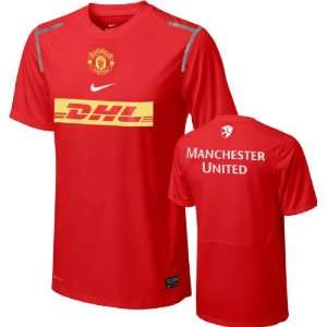    Manchester United Red Nike Prematch Jersey: Sports & Outdoors