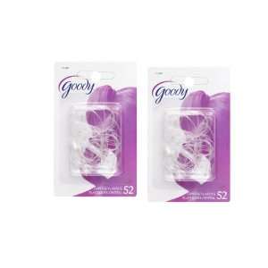  Goody Elastic Band 52 pcs, Clear #71289 (Pack of 2 