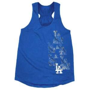  Los Angeles Dodgers Royal Womens Oversized Slub Knit Tank 