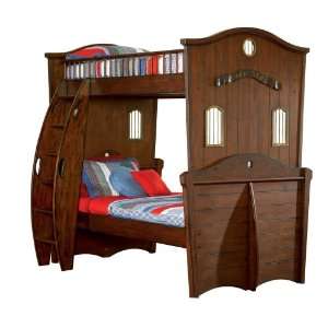  Powell Shiver Me Timbers Wooden Bunk Bed, Twin: Home 