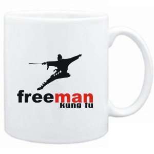  Mug White  FREE MAN  Kung Fu  Sports: Sports 