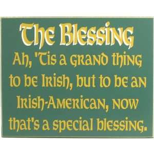   : Irish Blessing Wooden Sign Irish American Blessing: Everything Else