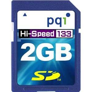  PQI 2GB Hi Speed 133X Secure Digital SD Memory Card   2 GB 