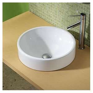  Decolav 1426 Round Semi Recessed Vitreous China Sink