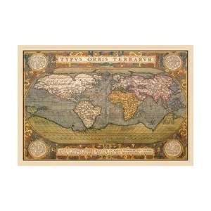  World Map 12x18 Giclee on canvas