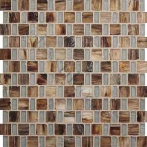   Blue 1 x 1 Brown Pool Frosted Glass Tile   16625: Home Improvement