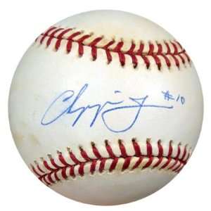  Chipper Jones Autographed NL Baseball PSA/DNA #Q19465 