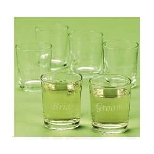  Etched Glass Wedding Party Shot Glasses: Everything Else