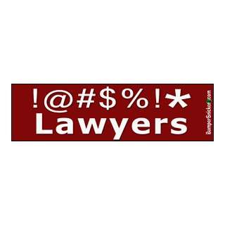  Fricken Lawyers   Funny Bumper Stickers (Medium 10x2.8 in 