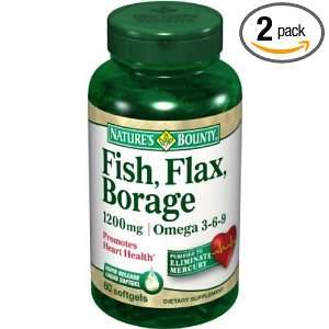  Natures Bounty Omega 3 6 9 Fish Flax Borage 1200mg, 72 