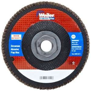 Weiler Vortec Pro Abrasive Flap Disc, Type 27, Threaded Hole, Phenolic 