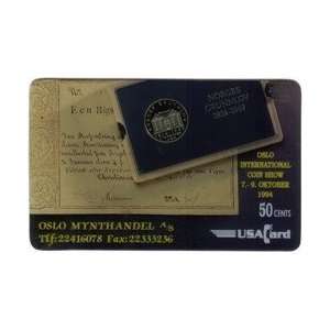  Collectible Phone Card: 50 Cents Oslo International Coin 