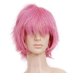  Pink Short Length Anime Cosplay Costume Wig: Toys & Games
