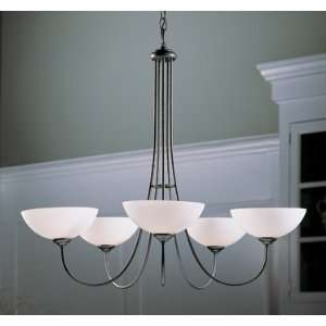   Iron Simple Sweep 5 Light Up Light Chandelier from the Simple Swe