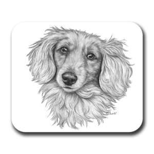  Longhaired Doxie Dachshund Dog Art Mouse Pad Everything 