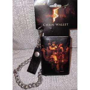  RESIDENT EVIL 5 Tri Fold WALLET w/ Chain: Everything Else