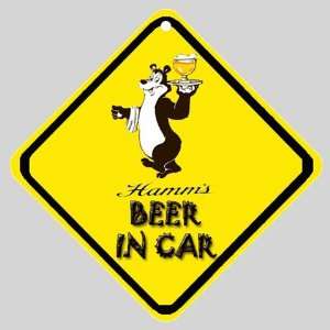  Hamms Beer Logo Car Window Sign 