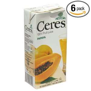 Ceres Papaya, 33.8 Ounce (Pack of 6)  Grocery & Gourmet 