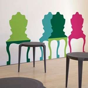 Chair Mix A Lot Wall Graphic by Blik   R125790, Color: Snow Charcoal 