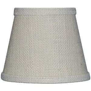  Set of 6 Off White Burlap Mini Shades 4x6x5.25 (Clip On 