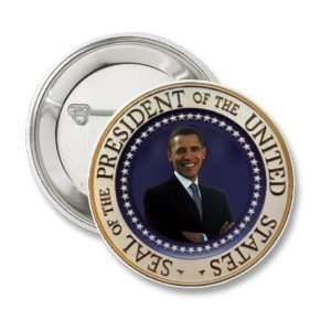  SEAL OF THE UNITED STATES BARACK OBAMA 2 1/4 button 