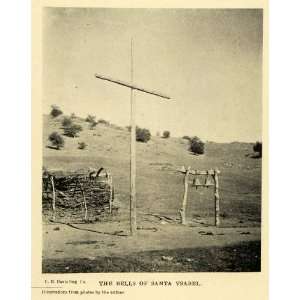  1899 Print Santa Ysabel Bells Cross Religion California 