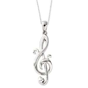  Sterling Silver Love Note 18in Necklace Jewelry
