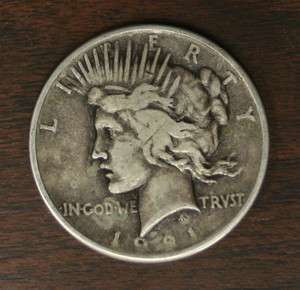 1921 P,AG, Peace Silver Dollar, Key Date, 03  