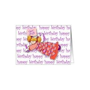  35 Years Old Cupcake Angel Birthday Card: Toys & Games