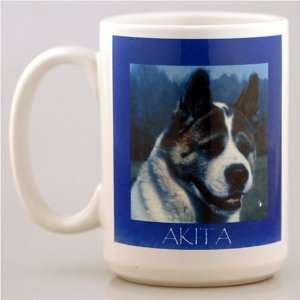 Akita 15 Oz Ceramic Mug: Kitchen & Dining