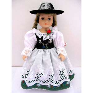 SCHNEIDER FOLKLORE DOLL BAVARIAN GIRL No Hat NEW  