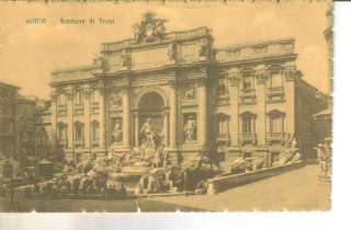 Roma Italy Fontana di Trevi art vintage postcard  