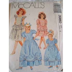   AND DRESS SIZE 4 MCCALLS SEWING PATTERN #3980: Arts, Crafts & Sewing