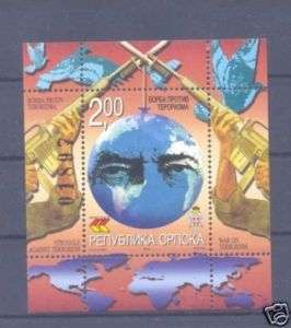 148 Bosnia Serbia 2002 Snake Cobra Antirerr.block MNH  