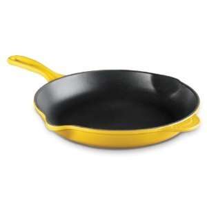 LE CREUSET 11.75 Inch Iron Handle Skillet Dijon Yellow  